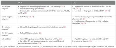 Changes in the molecular profiles of large-vessel vasculitis treated with biological disease-modifying anti-rheumatic drugs and Janus kinase inhibitors